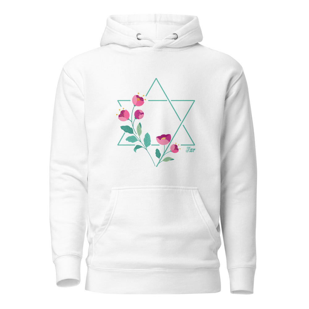 Star of David Flowers - Premium Pullover Hoodie