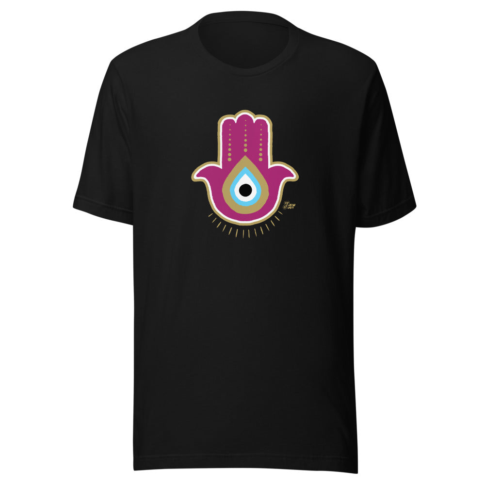 Magenta Hamsa Evil Eye - Unisex T-shirt