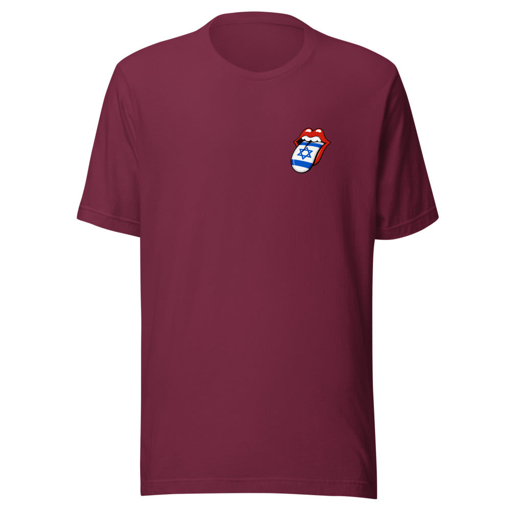 Israel Flag Tongue - Unisex t-shirt