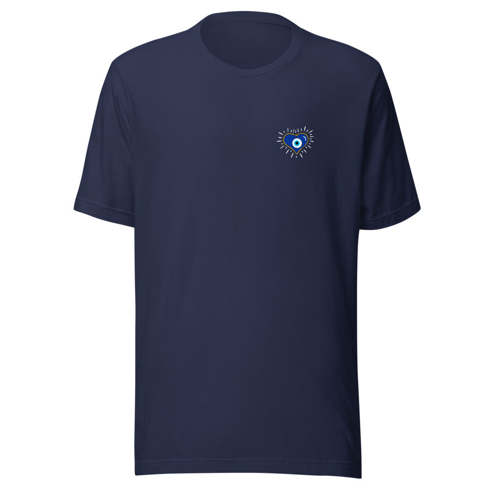 Evil Eye Heart Minimalist - Unisex T-shirt