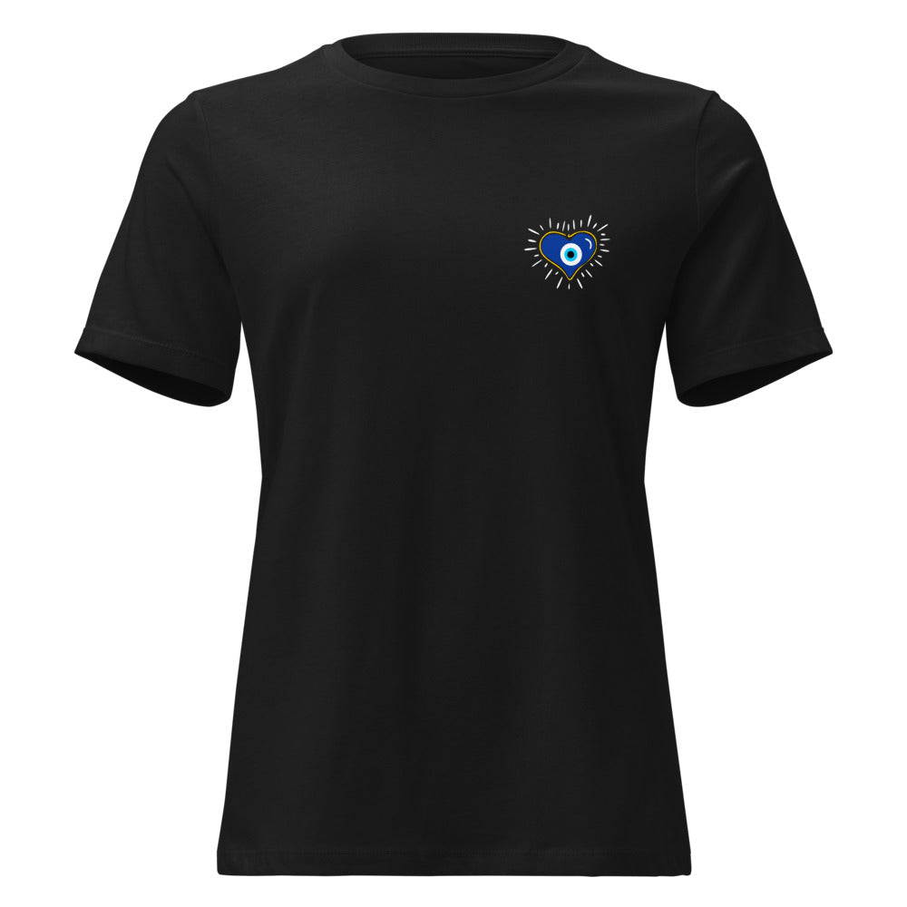 Evil Eye Heart Minimalist - Women's T-shirt