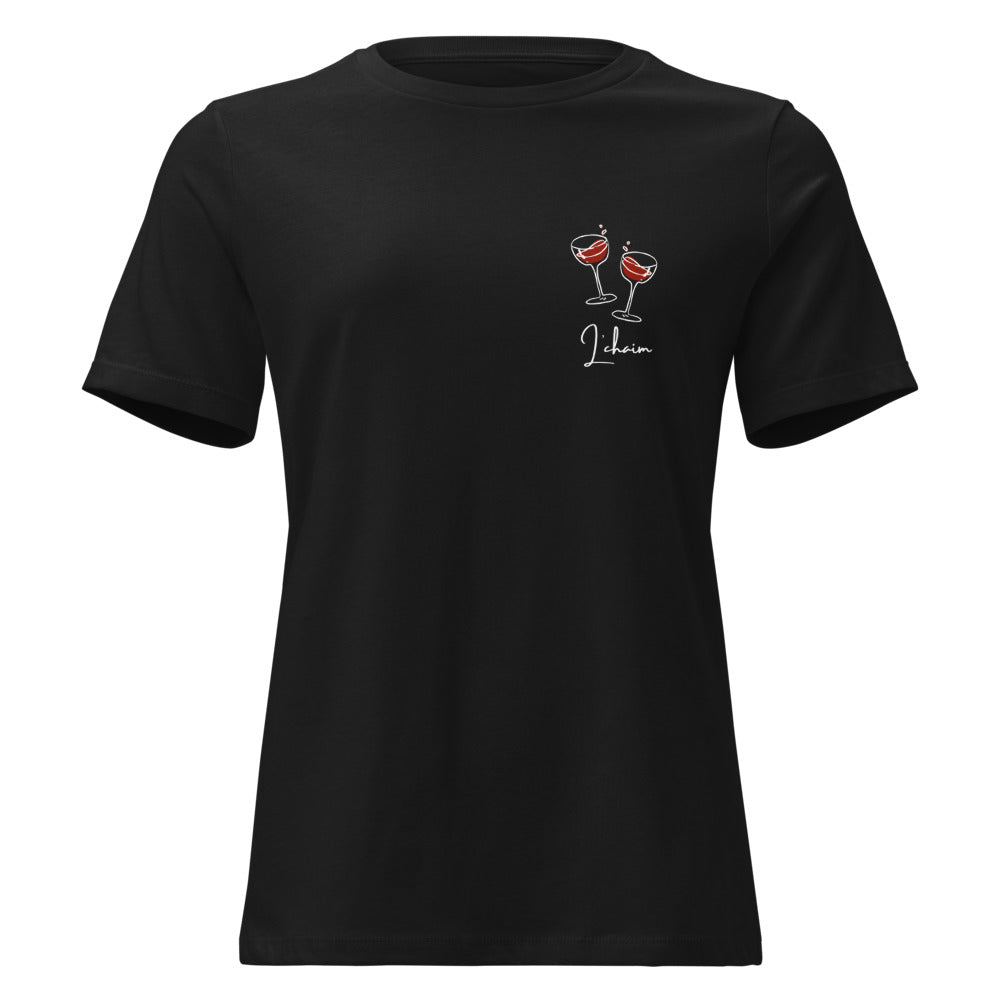 L'chaim Wine Glasses - Women's T-shirt