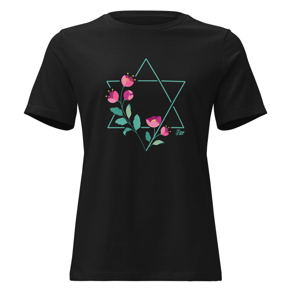 Star of David Flowers - Women's T-shirt