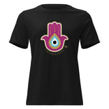 Magenta Hamsa Evil Eye - Women's T-shirt