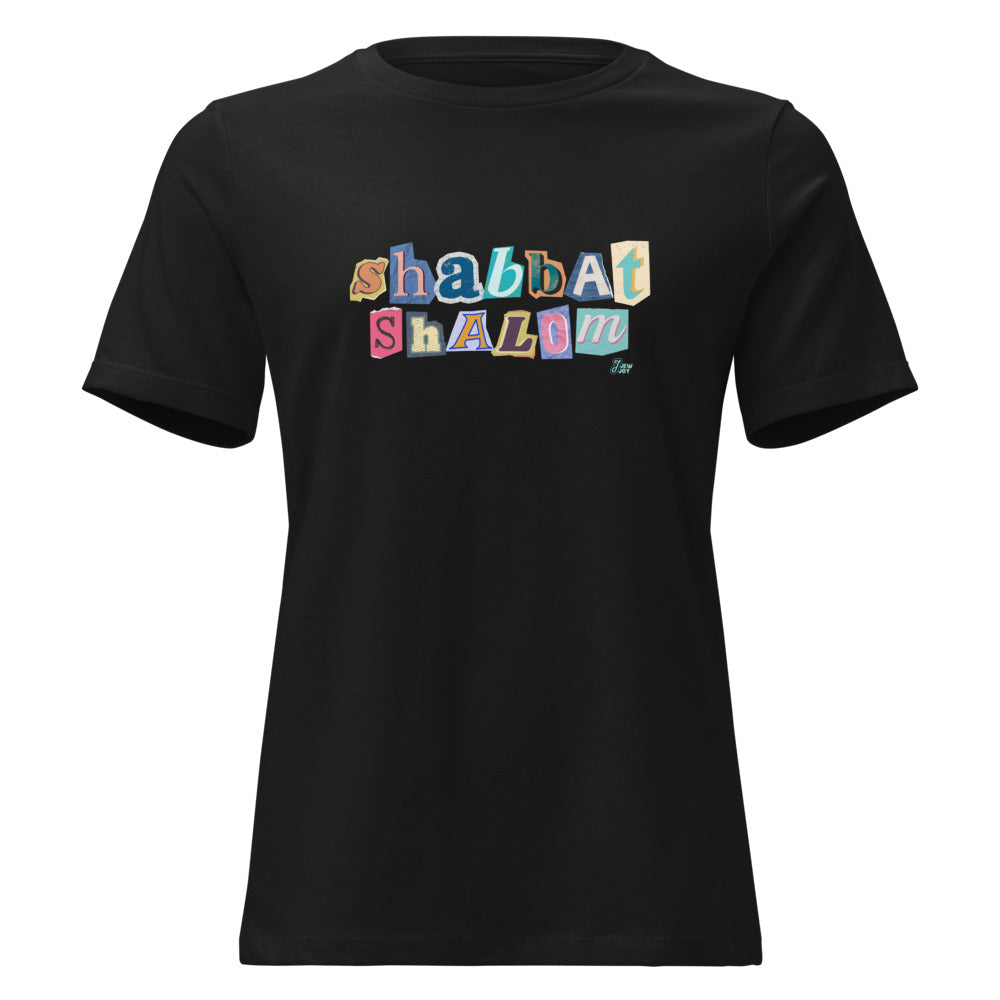 Shabbat Shalom Ransom Letters - Women's T-shirt