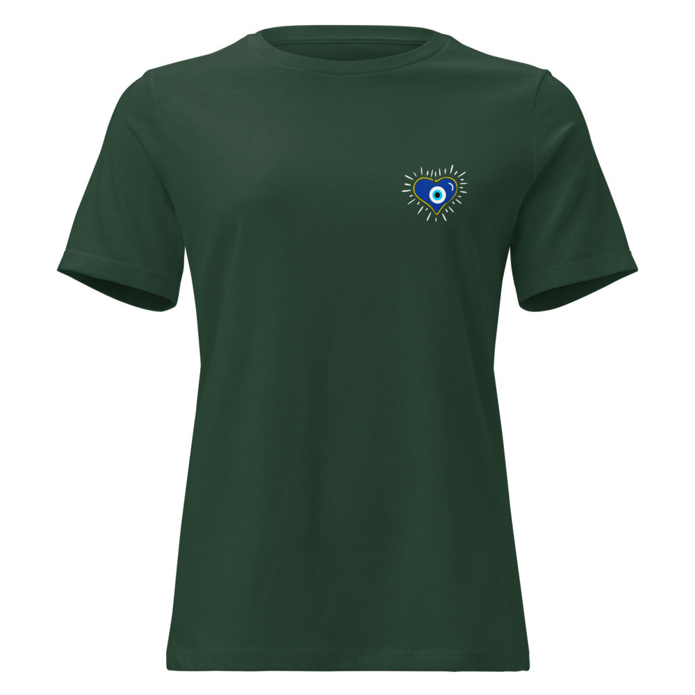 Evil Eye Heart Minimalist - Women's T-shirt