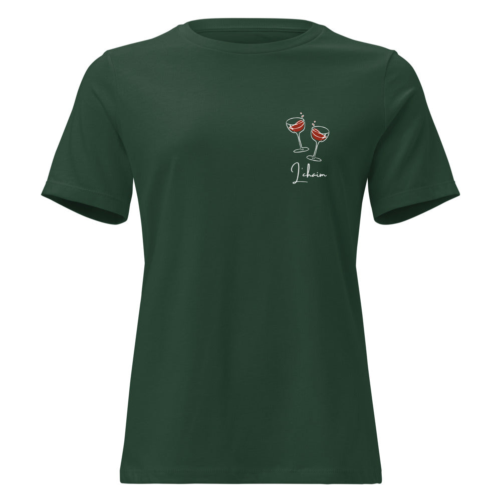 L'chaim Wine Glasses - Women's T-shirt