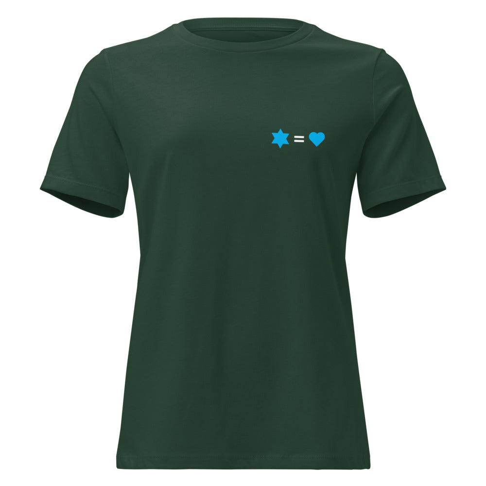 Star of David Equals Love - Women's T-shirt