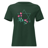 Star of David Flowers - Women's T-shirt