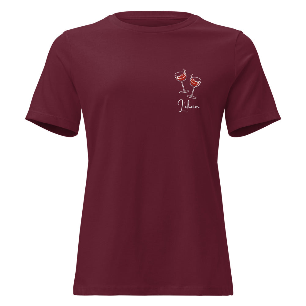 L'chaim Wine Glasses - Women's T-shirt