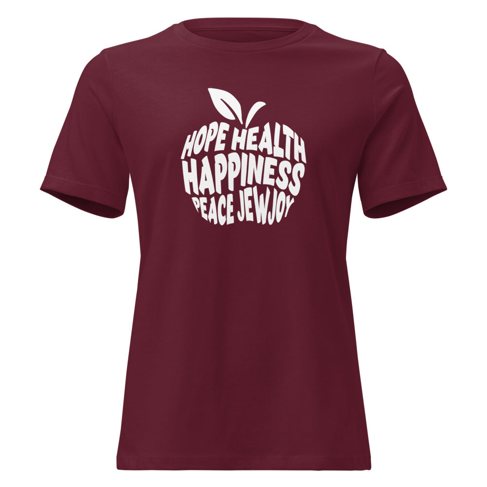 Hope Health Happiness Apple - Women's T-shirt