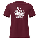 Hope Health Happiness Apple - Women's T-shirt