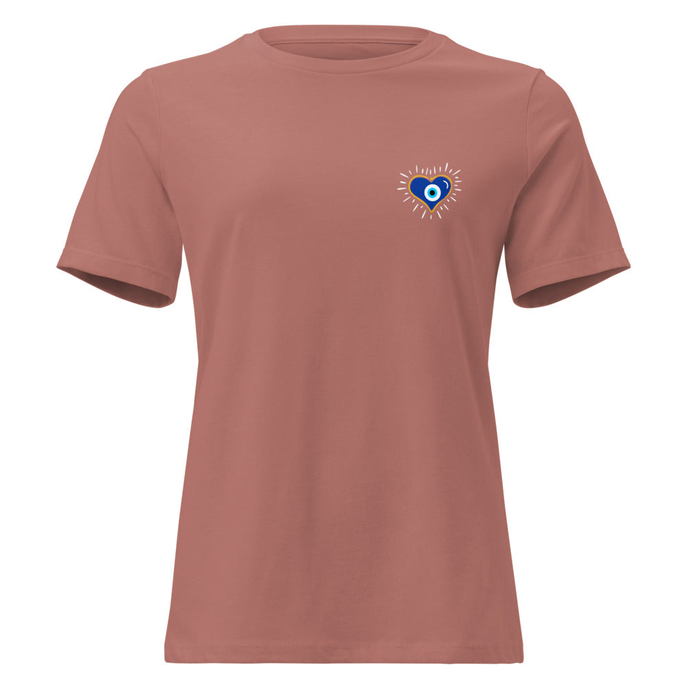 Evil Eye Heart Minimalist - Women's T-shirt