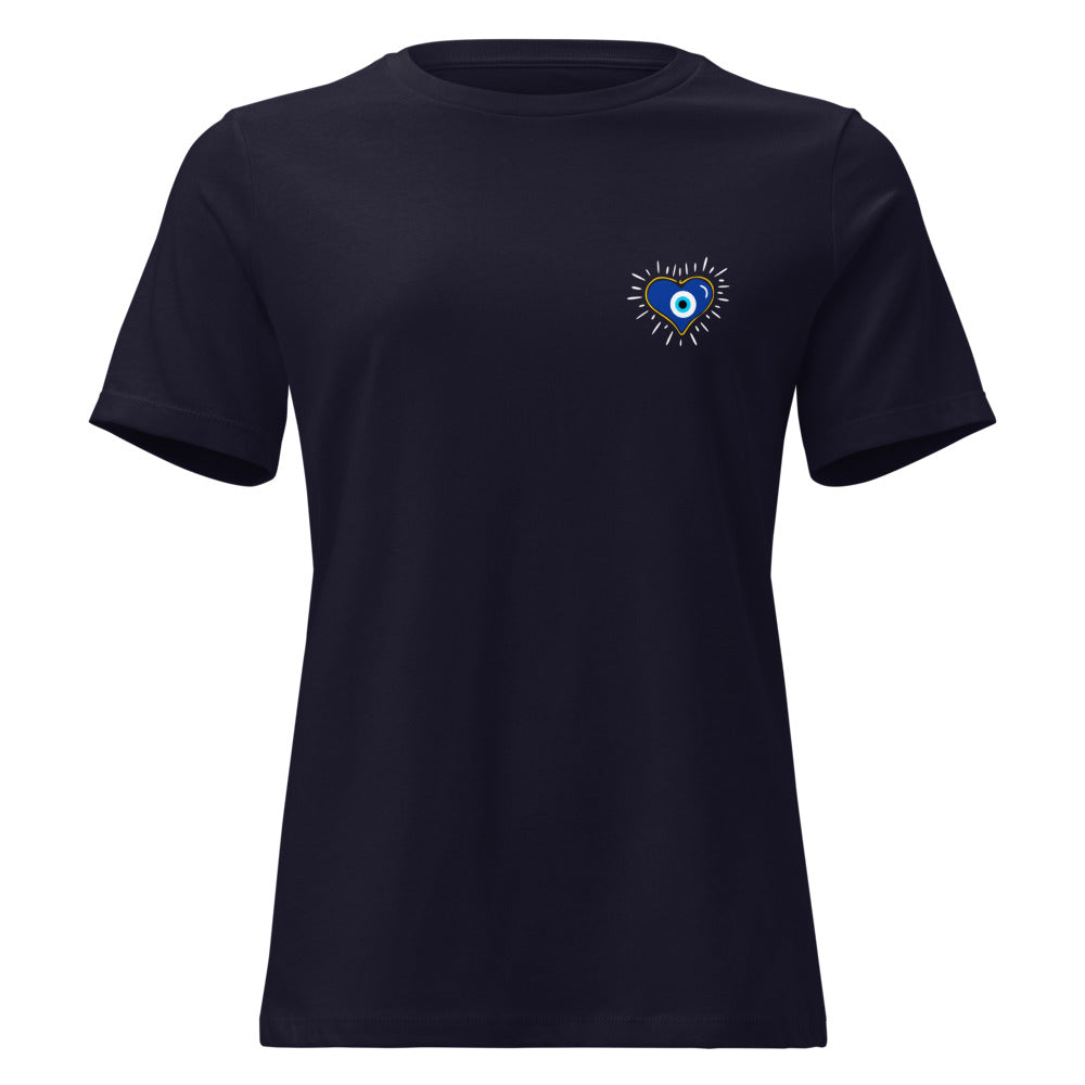 Evil Eye Heart Minimalist - Women's T-shirt