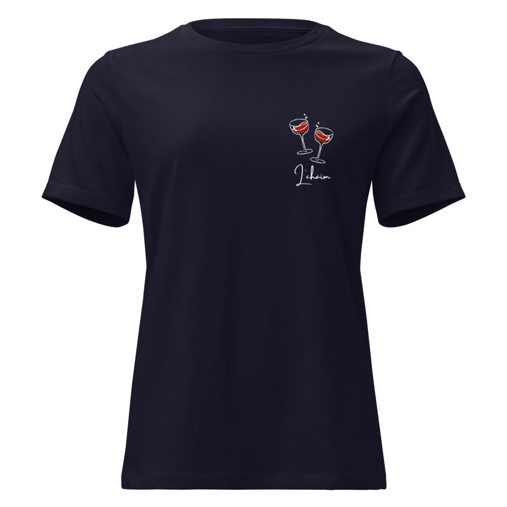 L'chaim Wine Glasses - Women's T-shirt