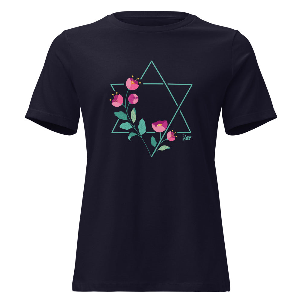 Star of David Flowers - Women's T-shirt