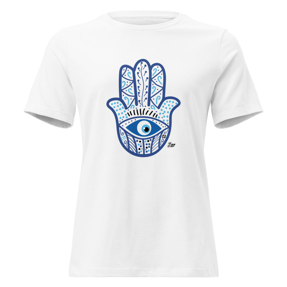 Hamsa Evil Eye Doodle - Women's T-shirt