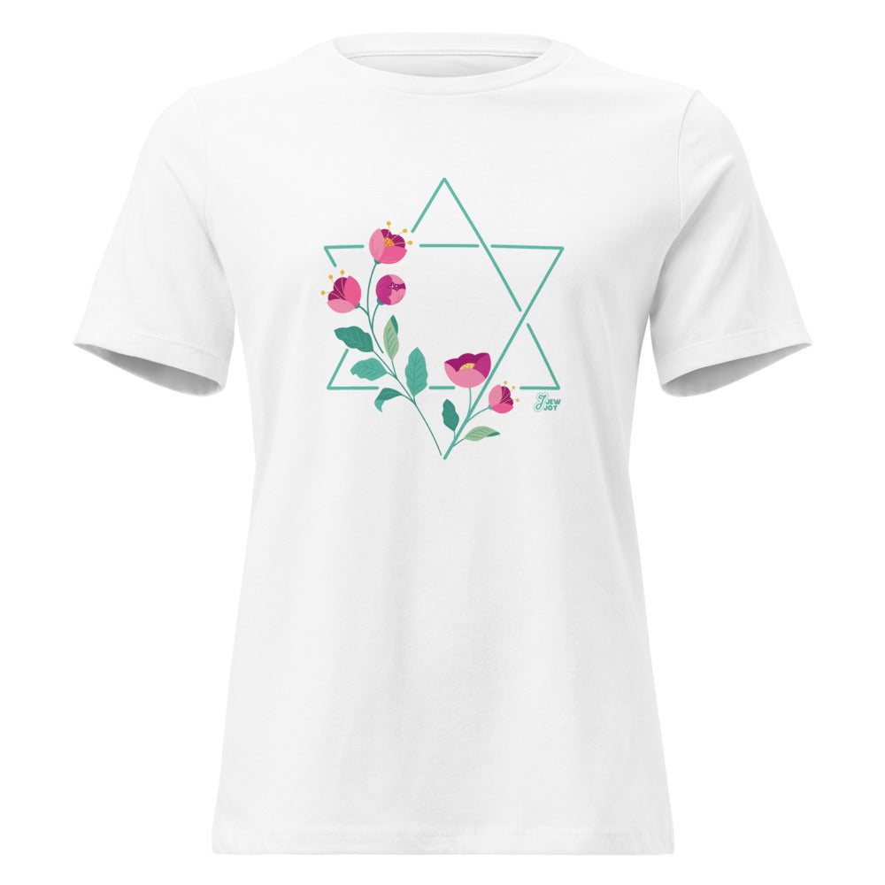 Star of David Flowers - Women's T-shirt