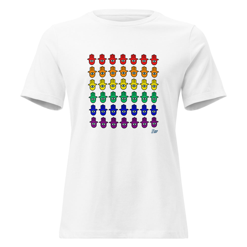 Rainbow Hamsa Grid - Women's T-shirt