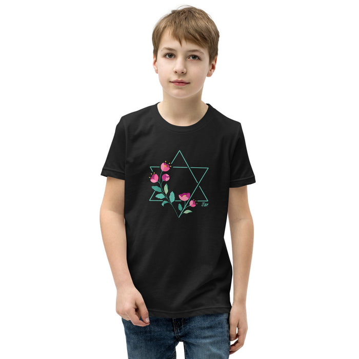 Star of David Flowers - Youth T-shirt