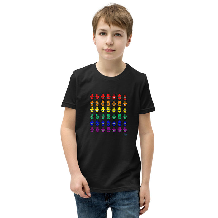Rainbow Hamsa Grid - Youth T-shirt