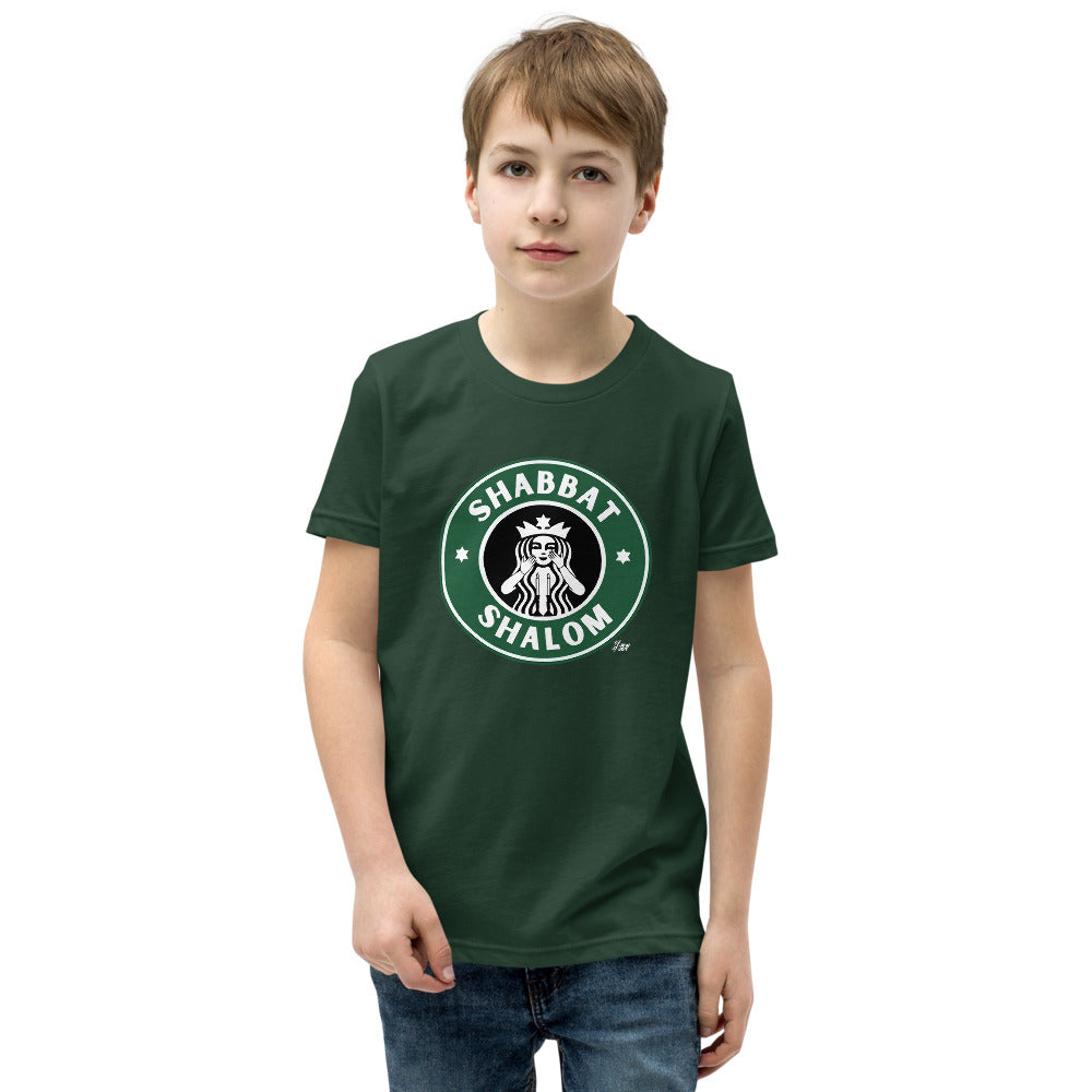 Shabbat Shalom To Go! - Youth T-shirt