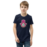 Magenta Hamsa Evil Eye - Youth T-shirt